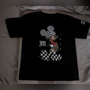 Neff Black Graphic Kids T-Shirt with Floral Design NwoT